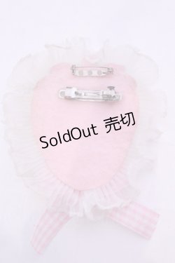 画像2: Nile Perch / ワッペン バレッタ&ブローチ   ピンク O-25-11-21-1068-LO-AC-OW-OS