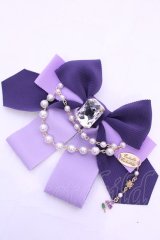 Enchantlic Enchantilly / すみれの宝石箱パールリボンブローチ  ラベンダー O-25-11-21-1007-LO-ZA-OW-ZT208F004