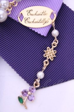 画像2: Enchantlic Enchantilly / すみれの宝石箱パールリボンブローチ  ラベンダー O-25-11-21-1007-LO-ZA-OW-OS