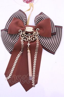 画像1: Enchantlic Enchantilly / タッセル付きリボンブローチ  ブラウン O-25-11-21-1011-LO-AC-OW-OS