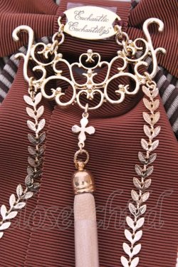 画像2: Enchantlic Enchantilly / タッセル付きリボンブローチ  ブラウン O-25-11-21-1011-LO-AC-OW-OS