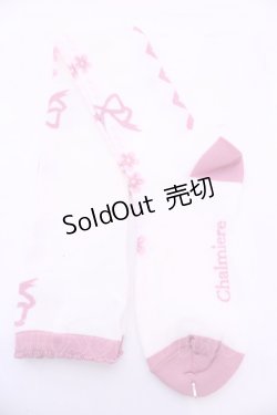 画像2: Chalmiere / フローラパールオーバーニー F ピンク O-25-11-21-1019-LO-ZA-OW-OS