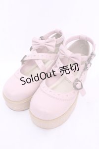 metamorphose / 木底風リボンシューズ M ピンク O-25-11-21-1021-ME-SH-OW-OS