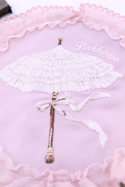画像2: PINK HOUSE / パラソル刺繍ワッペン付きたくし上げクリップ  ピンク O-25-11-21-1003-LO-ZA-IG-OS