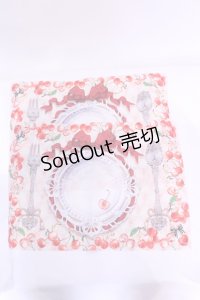 Enchantlic Enchantilly / さくらんぼとカトラリー柄ランチョンマット  アイボリー系 O-25-11-21-1027-LO-ZA-OW-OS