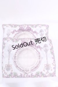 Enchantlic Enchantilly / すみれの花園でお茶会ランチョンマット  ラベンダー O-25-11-21-1028-LO-ZA-OW-OS