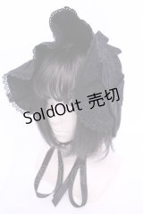 axes femme kawaii / メアリーハーフボンネット  クロ O-25-11-21-1035-AX-AC-OW-OS