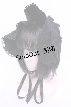 画像1: axes femme kawaii / メアリーハーフボンネット  クロ O-25-11-21-1035-AX-AC-OW-OS