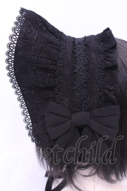 画像2: axes femme kawaii / メアリーハーフボンネット  クロ O-25-11-21-1035-AX-AC-OW-OS