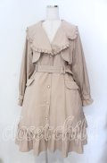 Amavel / Blumenblattフリルトレンチコート  ベ^ジュ O-25-11-21-006-CA-CO-IG-OS