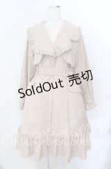 Amavel / Blumenblattフリルトレンチコート  ベ^ジュ O-25-11-21-006-CA-CO-IG-OS