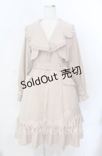 Amavel / Blumenblattフリルトレンチコート  ベ^ジュ O-25-11-21-006-CA-CO-IG-OS