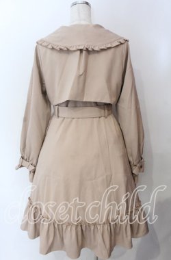 画像2: Amavel / Blumenblattフリルトレンチコート  ベ^ジュ O-25-11-21-006-CA-CO-IG-OS