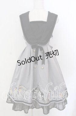 画像1: Amavel / Starry Bear Circusジャンパースカート  グレー×クロ O-25-11-21-007-CA-OP-IG-OS