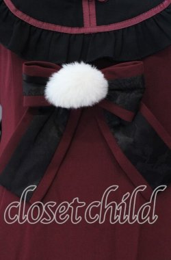 画像3: Amavel / 雪華仔猫チャイナワンピース  ワイン×クロ O-25-11-21-009-CA-OP-IG-OS