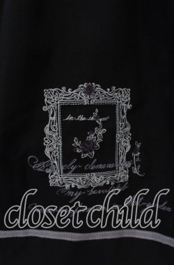 画像2: axes femme / 薔薇×額縁刺繍ミドルスカート  クロ O-25-11-21-016-AX-SK-IG-OS