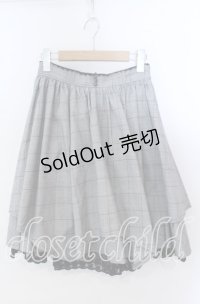axes femme / チェックイレヘムスカート  グレー O-25-11-21-019-AX-SK-IG-OS