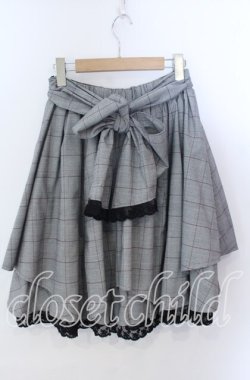 画像2: axes femme / チェックイレヘムスカート  グレー O-25-11-21-019-AX-SK-IG-OS