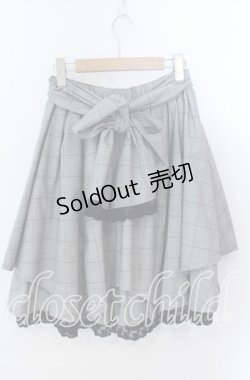 画像2: axes femme / チェックイレヘムスカート  グレー O-25-11-21-019-AX-SK-IG-OS