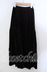 merry jenny / ベロアティアードスカート  ブラウン O-25-11-21-020-LO-SK-IG-OS