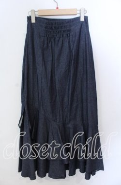 画像3: axes femme / クルミ釦付デニムスカート Ｆ インディゴ O-25-11-21-021-AX-SK-IG-OS