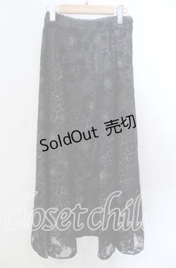 画像1: axes femme / オーガンジーフレアスカート F クロ O-25-11-21-026-AX-SK-OW-OS