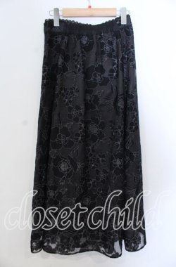 画像2: axes femme / オーガンジーフレアスカート F クロ O-25-11-21-026-AX-SK-OW-OS