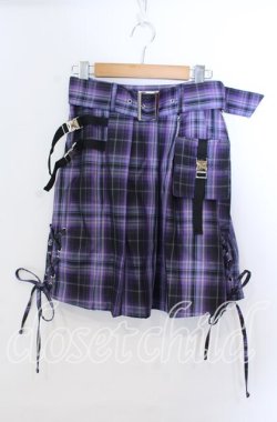 画像1: axes femme POETIQUE / ミリタリースカート M パープル O-25-11-21-027-AX-SK-OW-OS