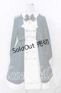 Amavel / Royal Palace Fanfareミドル丈ワンピース  グリーン O-25-11-21-003-CA-OP-IG-OS