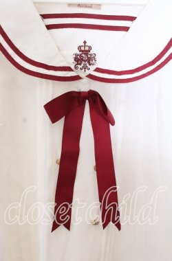 画像2: Amavel / セーラープルオーバーブラウス  シロ×アカ O-25-11-21-029-CA-BL-IG-OS