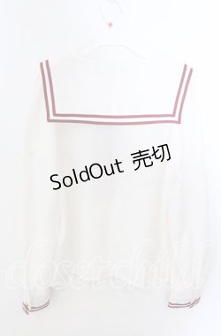 画像3: Amavel / セーラープルオーバーブラウス  シロ×アカ O-25-11-21-029-CA-BL-IG-OS