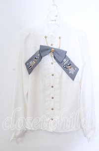 Amavel / Starry Bear Circus ブラウス  オフ×グレー O-25-11-21-030-CA-BL-IG-OS