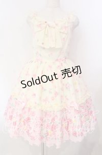 Angelic Pretty / Powder Rose胸リボンジャンパースカート  アイボリー O-25-11-22-004-AP-OP-IG-OS