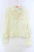 Angelic Pretty / ロゴ刺繍レースジャボブラウス  イエロー O-25-11-22-030-AP-BL-IG-OS