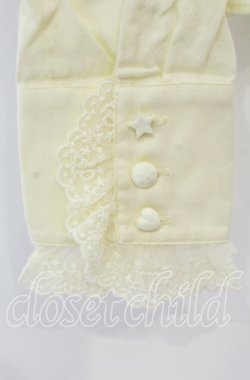 画像3: Angelic Pretty / ロゴ刺繍レースジャボブラウス  イエロー O-25-11-22-030-AP-BL-IG-OS