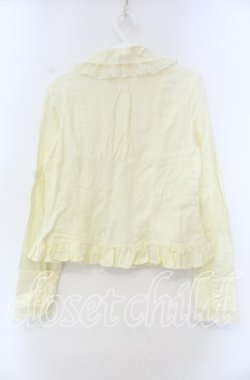 画像4: Angelic Pretty / ロゴ刺繍レースジャボブラウス  イエロー O-25-11-22-030-AP-BL-IG-OS