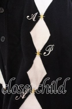 画像2: ALICE and the PIRATES / A/Pダイヤ柄カーディガン  ブラック O-25-11-22-031-PA-TO-IG-OS