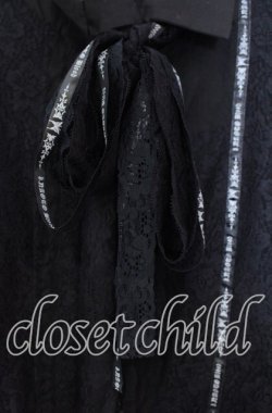 画像2: h.naoto Blood / オリジナルリボン異素材ブラウス  ブラック O-25-11-22-032-HN-BL-IG-OS