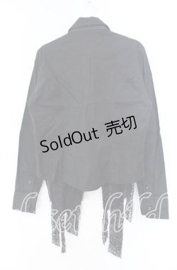 画像3: h.naoto Blood / オリジナルリボン異素材ブラウス  ブラック O-25-11-22-032-HN-BL-IG-OS