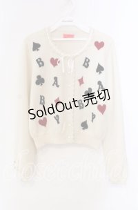 BABY,THE STARS SHINE BRIGHT / トランプアリスカーディガン  アイボリー O-25-11-22-034-BA-TO-IG-OS