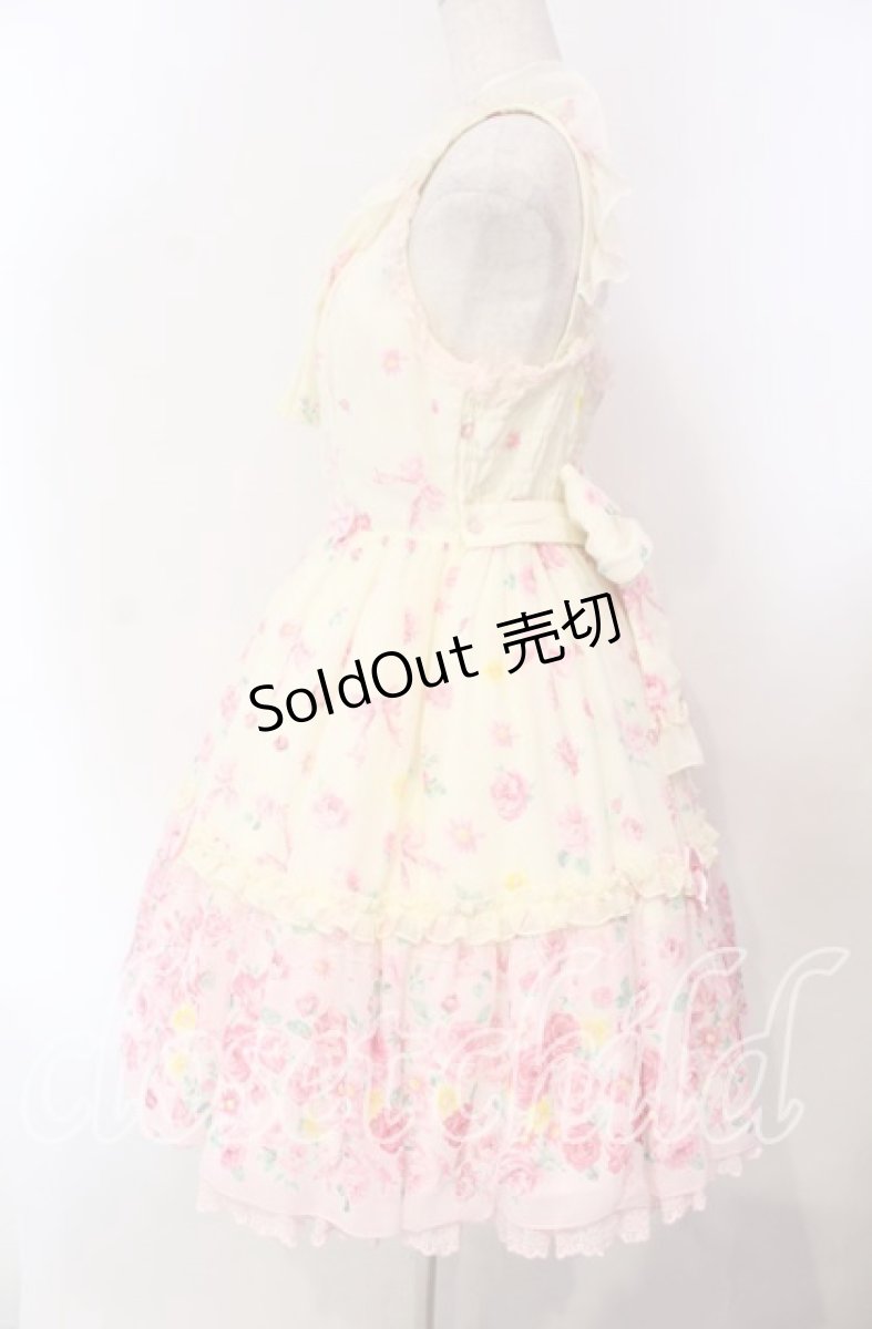 画像4: Angelic Pretty / Powder Rose胸リボンジャンパースカート  アイボリー O-25-11-22-004-AP-OP-IG-OS (4)