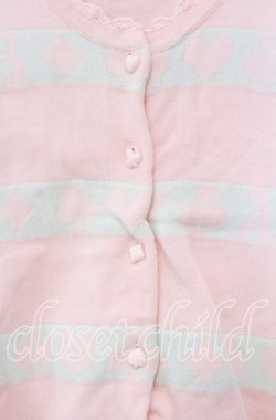 画像2: BABY,THE STARS SHINE BRIGHT / トランプボーダーカーディガン  ピンク×サックス O-25-11-22-035-BA-TO-IG-OS