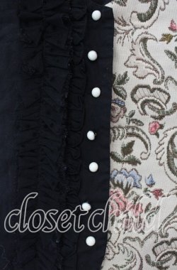 画像2: GRAMM / ゴブラン切替ベスト  ブラック×ベージュ O-25-11-22-036-HN-JA-IG-OS