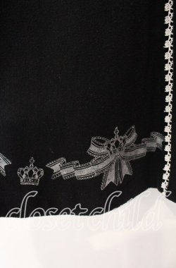 画像3: FRILL / リボンプリントコート  ブラック O-25-11-22-037-HN-CO-IG-OS