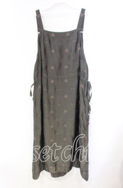 画像3: Jane Marple / British jacquard apron dress ドレス Ｍ カーキグリーン O-25-11-22-039-JM-OP-IG-OS