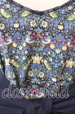 画像2: Jane Marple Dans Le Salon / Strawberry Thiefストラップドレス Ｍ ネイビー O-25-11-22-041-JM-OP-IG-OS