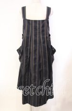画像1: Jane Marple Dans Le Salon / Old England stripe painter's dress Ｍ ネイビー O-25-11-22-042-JM-OP-IG-ZT095 (1)
