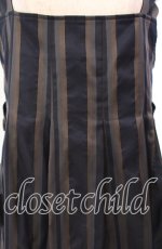 画像2: Jane Marple Dans Le Salon / Old England stripe painter's dress Ｍ ネイビー O-25-11-22-042-JM-OP-IG-ZT095 (2)