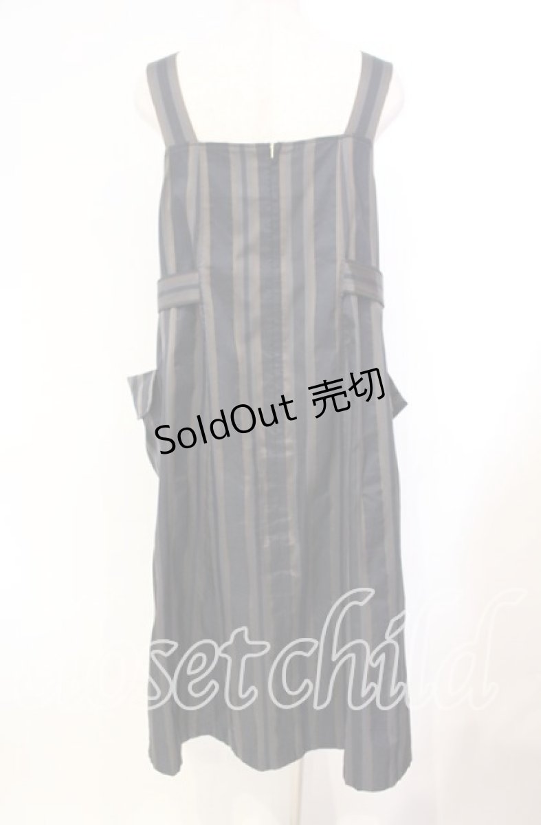 画像4: Jane Marple Dans Le Salon / Old England stripe painter's dress Ｍ ネイビー O-25-11-22-042-JM-OP-IG-ZT095 (4)
