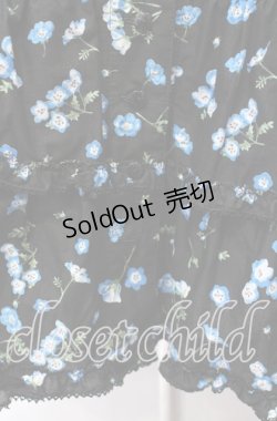 画像3: PINK HOUSE / ネモフィラプリントワンピース  クロ×ブルー O-25-11-22-043-LO-OP-IG-OS